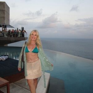 Teal Sequin Cover-Up